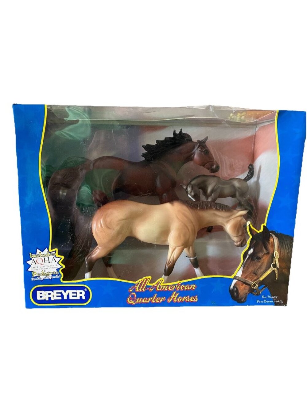 Vintage Breyer #750602 American Quarter Horses Poco Bueno Family New 2007